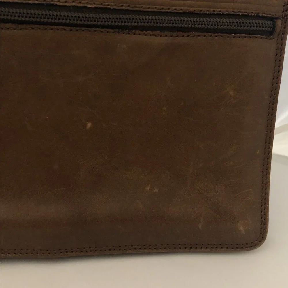 Vintage Ferran Cerdans Disseny Large Leather Wallet Clutch Made In Spain